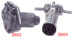 Trailer Connector, 6-Pole, Trailer End, Zinc HD